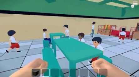 学校日常模拟器游戏中文版（Kantin Sekolah Simulator）图1: