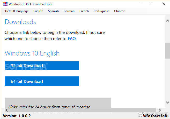 镜像下载工具 - Windows 10 ISO Download Tool图片3