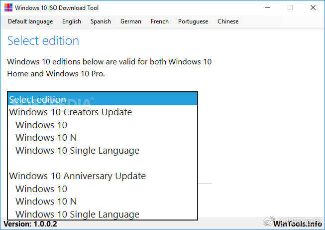 镜像下载工具 - Windows 10 ISO Download Tool图片2