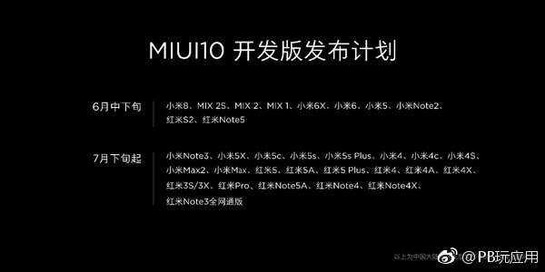 MIUI 10首批开发版升级推送 小米MIX 2S/小米6在列[多图]图片2